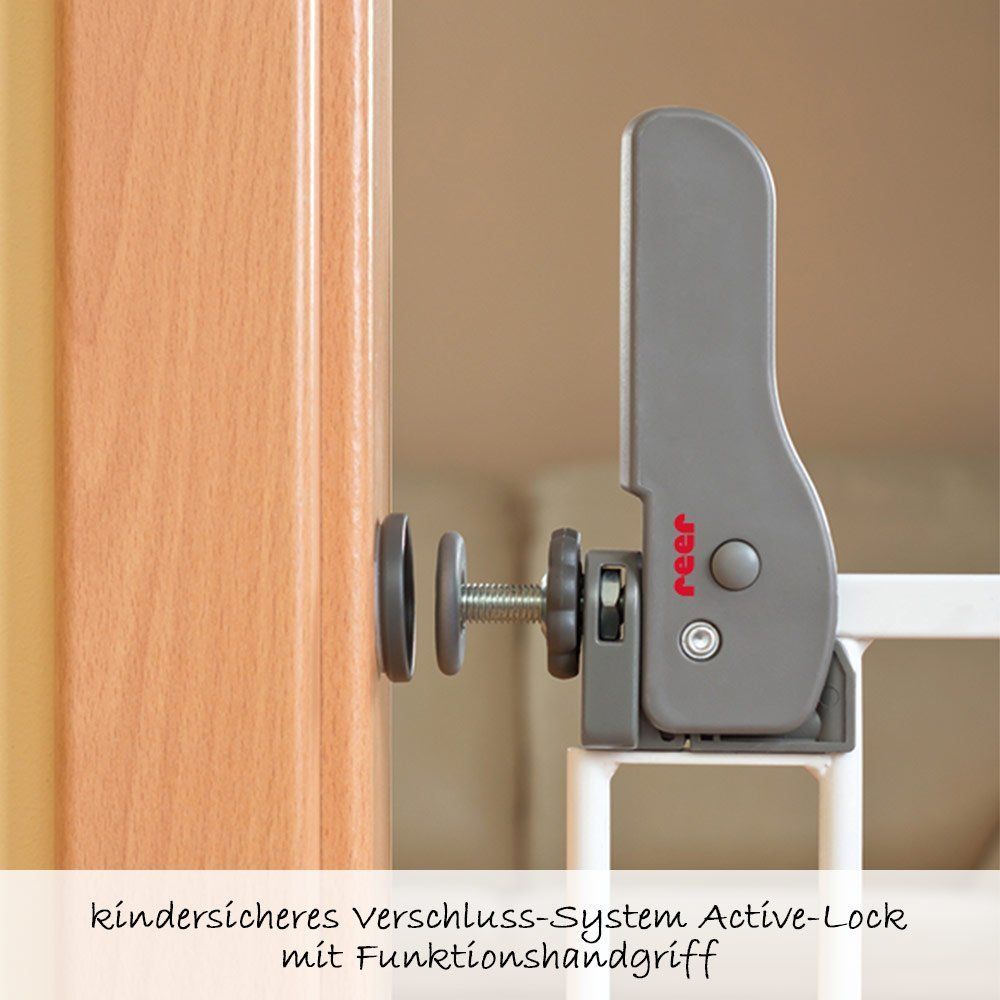 Montert Sikkerhetsgrind S-Gate Active Lock metall i trappeåpning