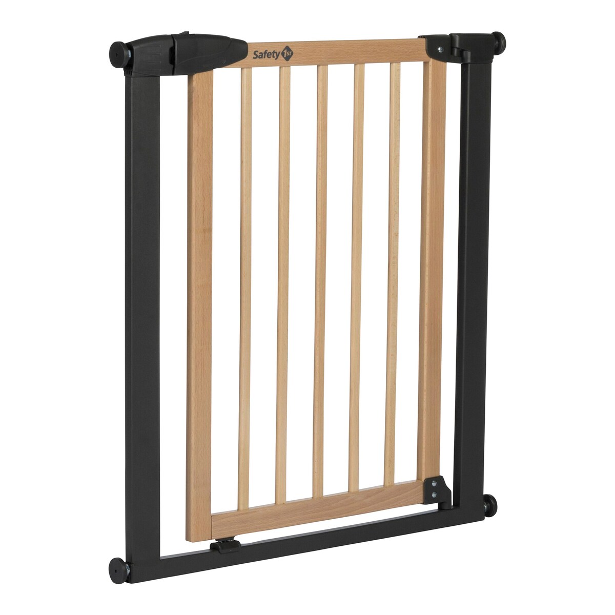 Sikkerhetsgrind Simply Close wood & metal bakside med monteringssystem