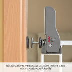 Nærbilde av metallramme på Sikkerhetsgrind T-Gate Active Lock