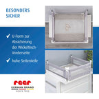Sikkerhetskant for stellebord ca. 80x75 cm - Reer U-formet design