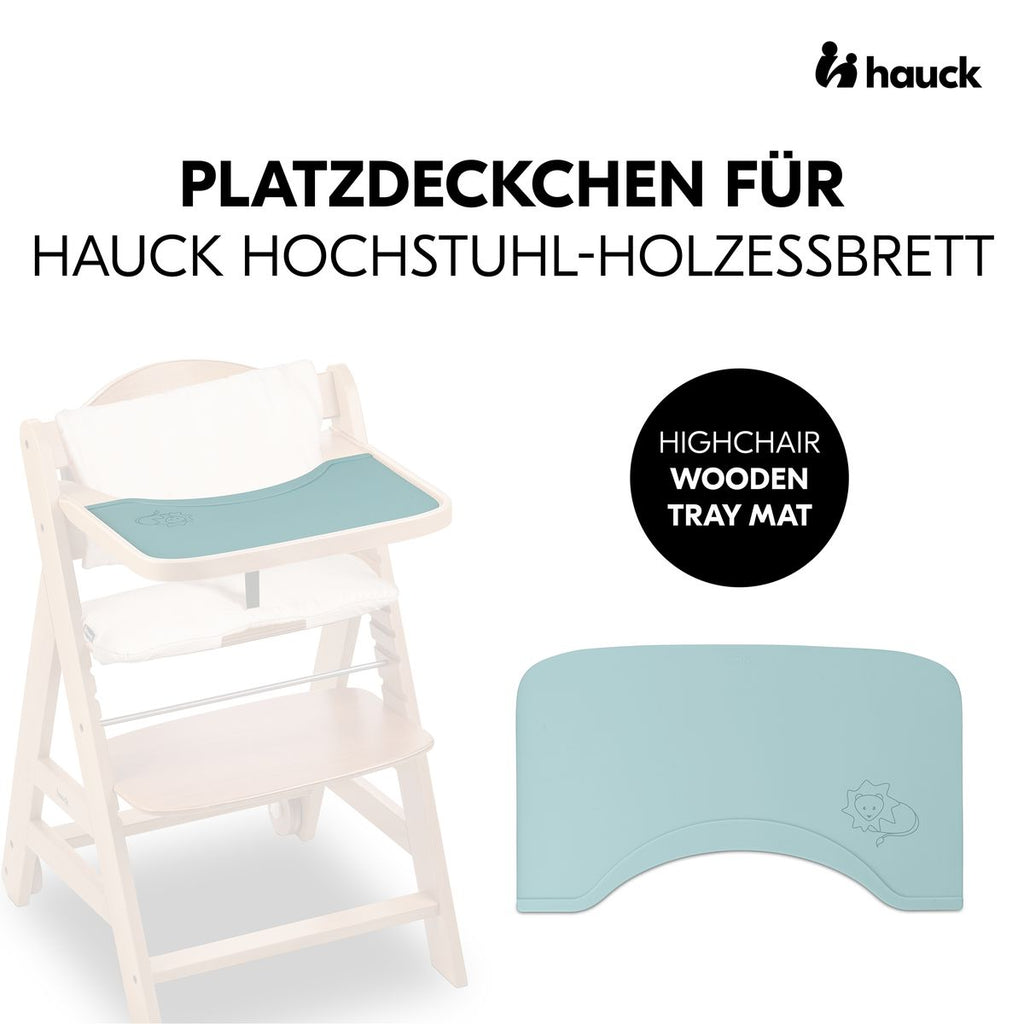 Silikonmatte for spisebrett i tre, sklihemmende, mint bakside