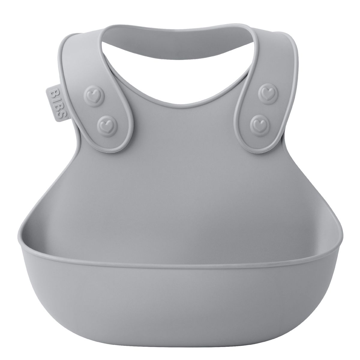 Silikonsmekke Dinner Bib med oppsamlingslomme - Bibs forfra