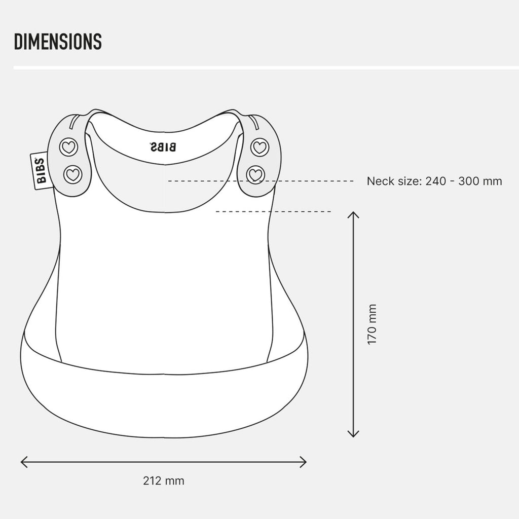 Oversikt over Silikonsmekke Dinner Bib med oppsamlingslomme - Bibs materiale