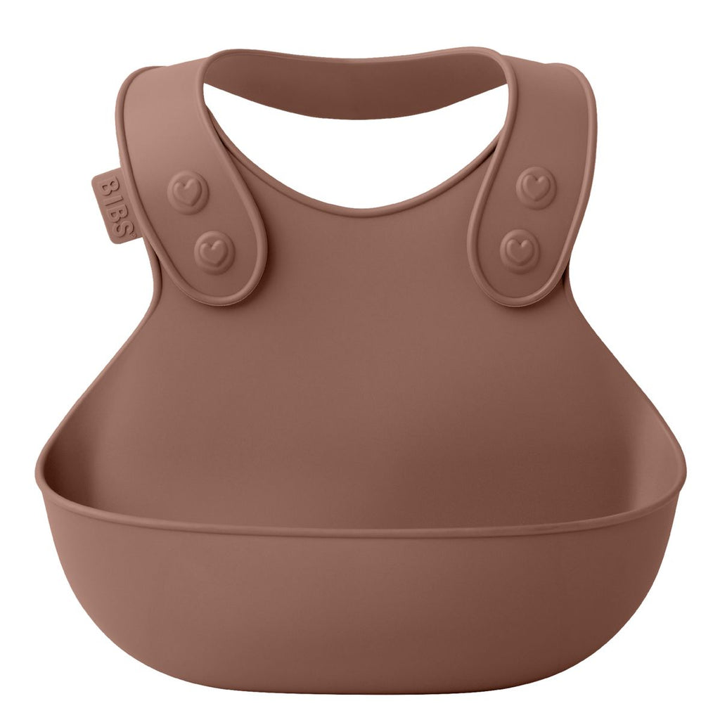 Rengjøring av Silikonsmekke Dinner Bib med oppsamlingslomme - Bibs i oppvaskmaskin