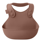 Rengjøring av Silikonsmekke Dinner Bib med oppsamlingslomme - Bibs i oppvaskmaskin