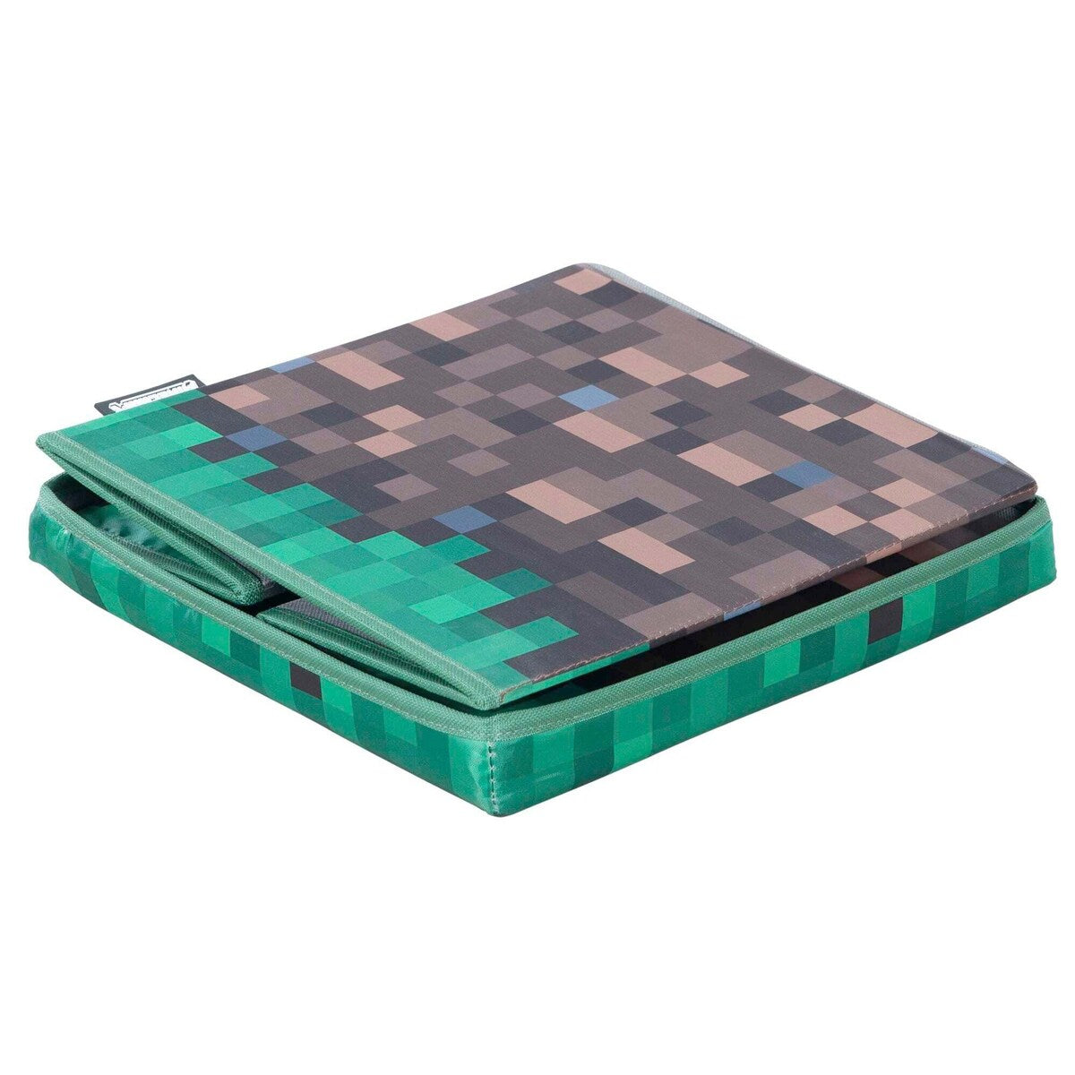 Montert Sitte- og oppbevaringsboks bred canvas MINECRAFT Grasblock i barnerom