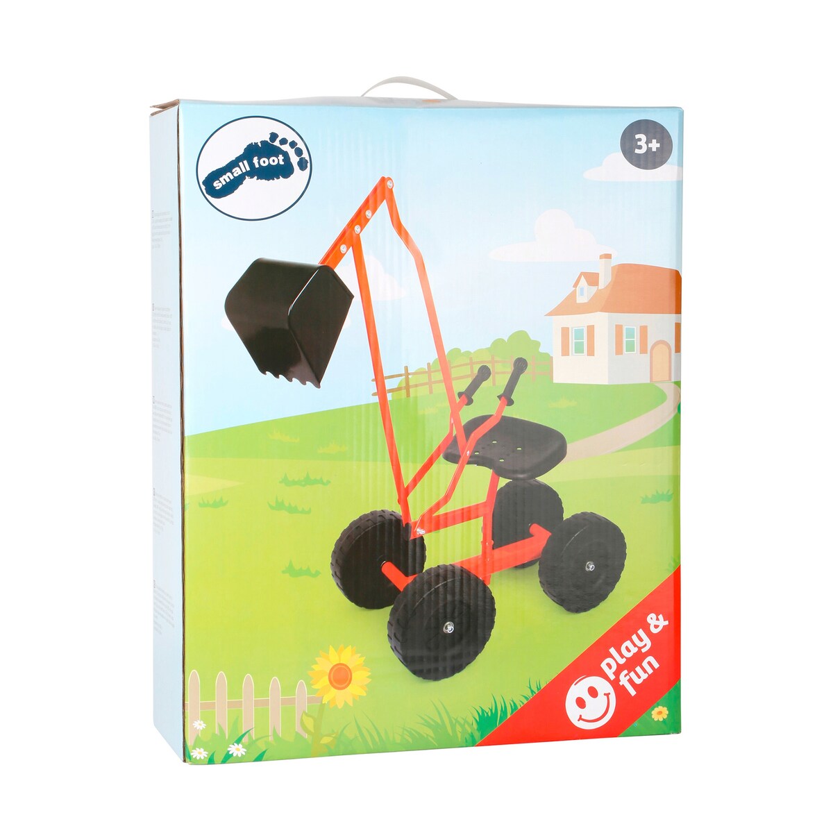 Sittegravemaskin med hjul og skalstol 35 cm montert