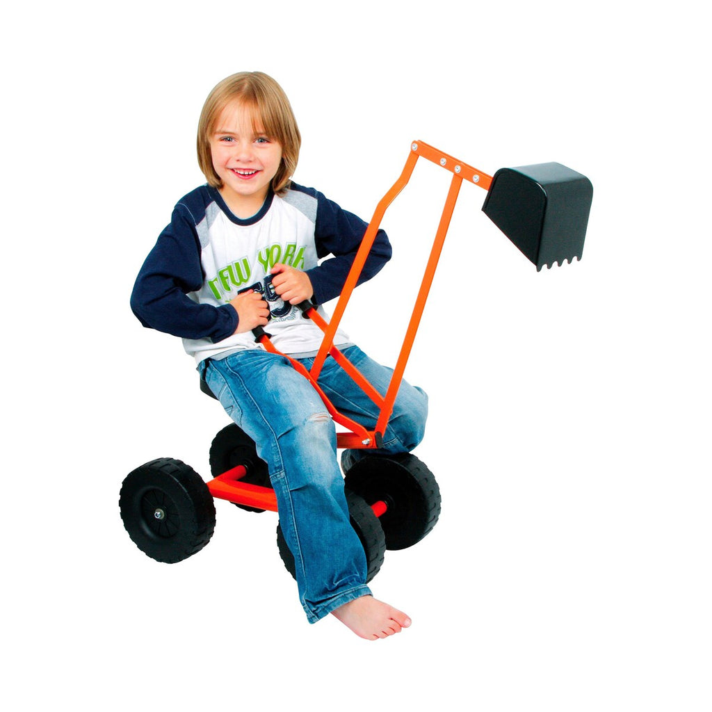 Sittegravemaskin med hjul og skalstol 35 cm bakside