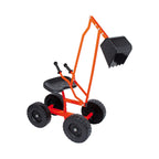 Sittegravemaskin med hjul og skalstol 35 cm front