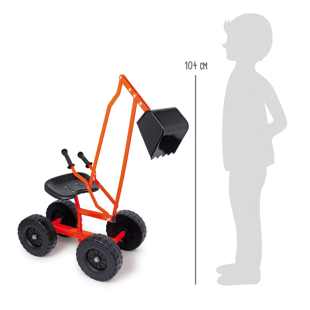 Sittegravemaskin med hjul og skalstol 35 cm detalj av hjul