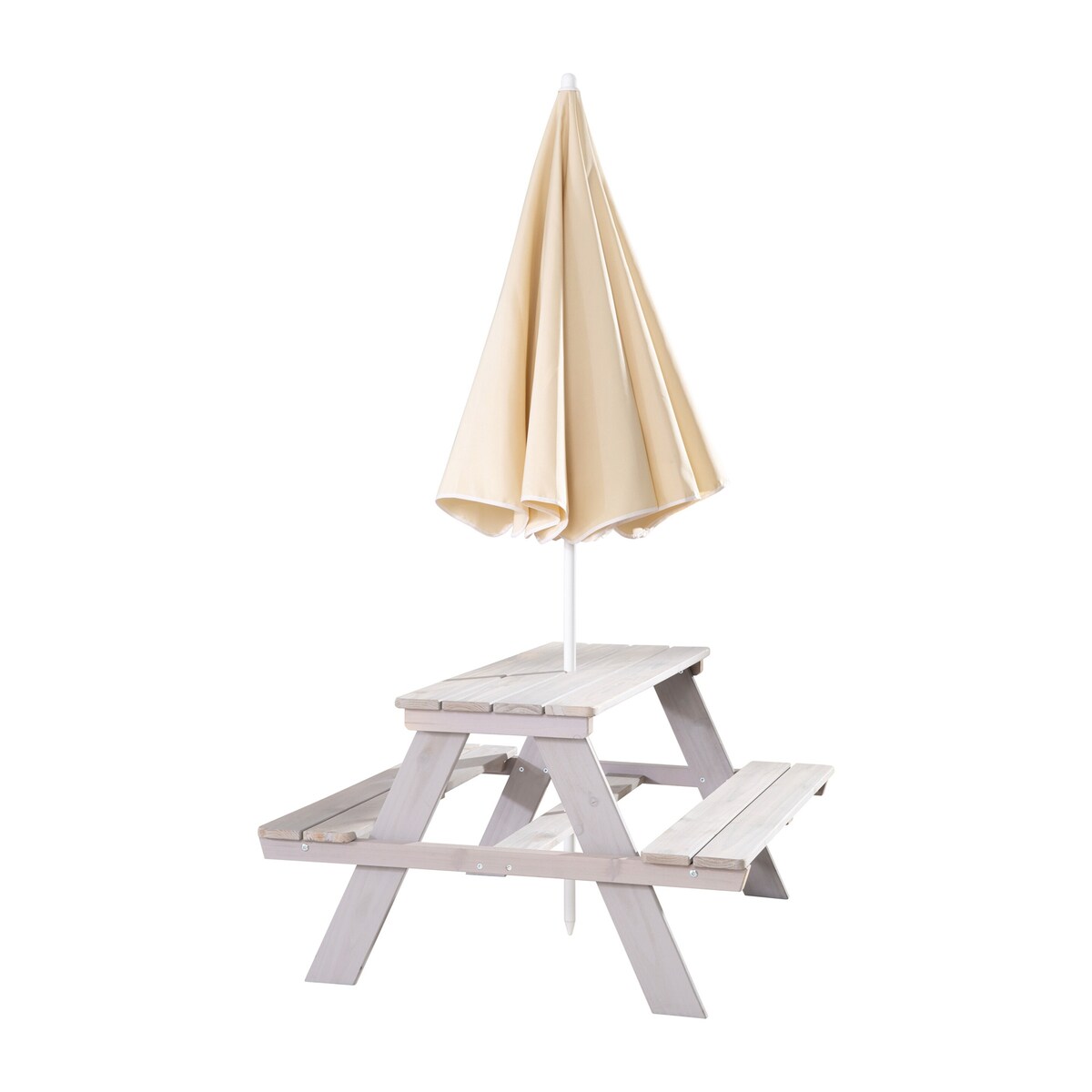 sittegruppe for barn med parasoll sett utendørs 27 cm bakside