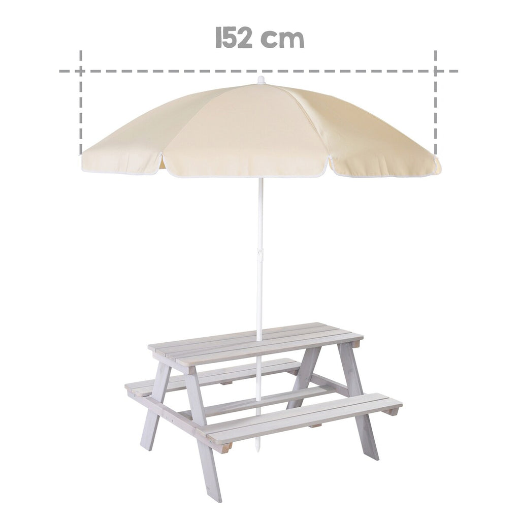 sittegruppe for barn med parasoll sett utendørs 27 cm tilbehør og detaljer