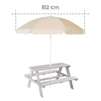 sittegruppe for barn med parasoll sett utendørs 27 cm tilbehør og detaljer