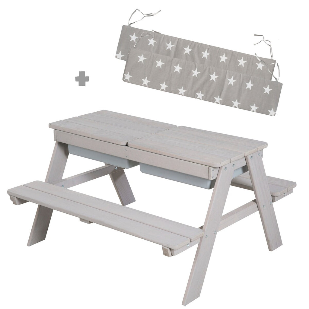 Sittegruppe for barn Outdoor+ med lekekar og puter Little Stars forfra