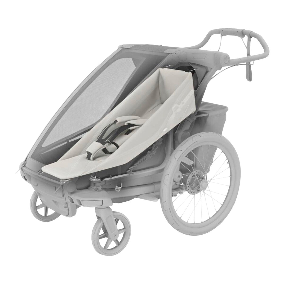 Detalj av polstret 5-punktssele på Sittehengekøye Infant Sling for Chariot