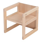 Sittekrakk 3-i-1 babycube Littlefoot bøk forfra