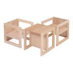 Sittekrakk 3-i-1 babycube Littlefoot bøk bakside