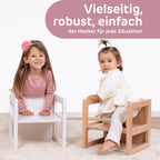 Nærbilde av Sittekrakk 3-i-1 babycube Littlefoot bøk hjørne