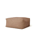 Sittepuff i kordfløyel brun 85x85x34 cm forfra