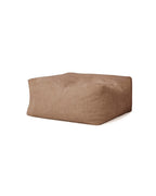 Sittepuff i kordfløyel brun 85x85x34 cm bakside