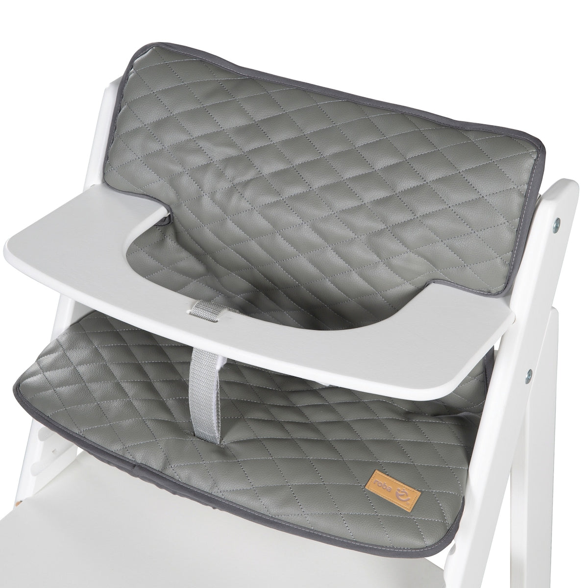 Sittepute 2-delt for barnestol Sit Up Luxe stone quiltet PU-lær bakside