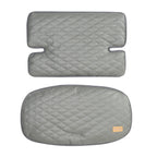 Sittepute 2-delt for barnestol Sit Up Luxe stone quiltet PU-lær forfra