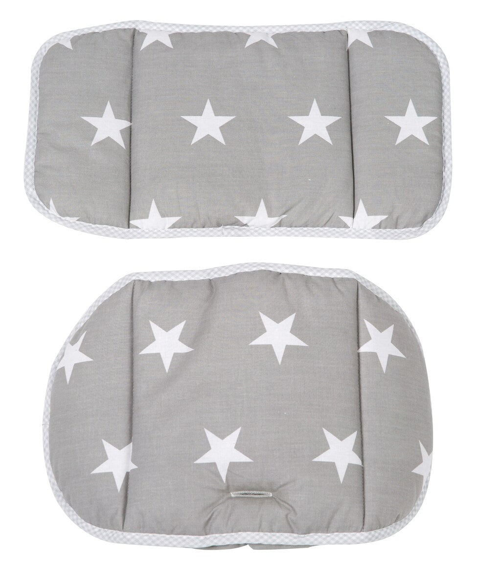Sittepute 2-delt Little Stars for barnestol, polyester sett forfra