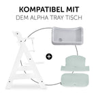 Sittepute til Alpha barnestol i bomullsmusselin mint pakket klar til levering