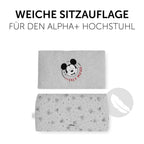 Bakside av sittepute til Alpha barnestol Highchair Pad Deluxe Disney Mickey Mouse grå