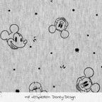 Sittepute til Alpha barnestol Highchair Pad Deluxe Disney Mickey Mouse grå montert på stol