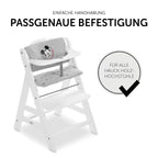 Sideprofil av sittepute til Alpha barnestol Highchair Pad Deluxe Disney Mickey Mouse grå