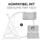 Sittepute til Alpha barnestol Highchair Pad Deluxe Disney Mickey Mouse grå med utsparing for trinse