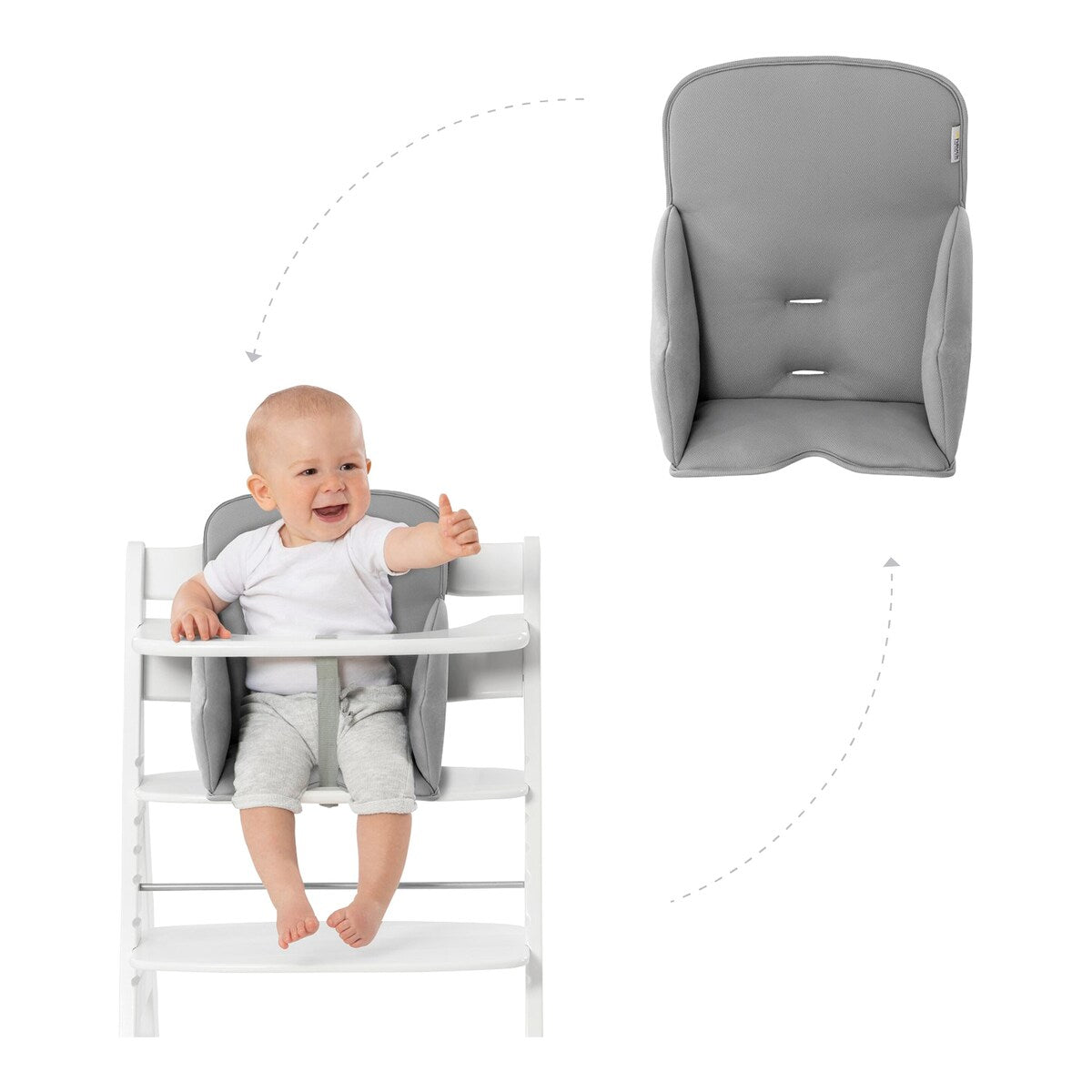 Sittepute Alpha Cosy Comfort montert på barnestol