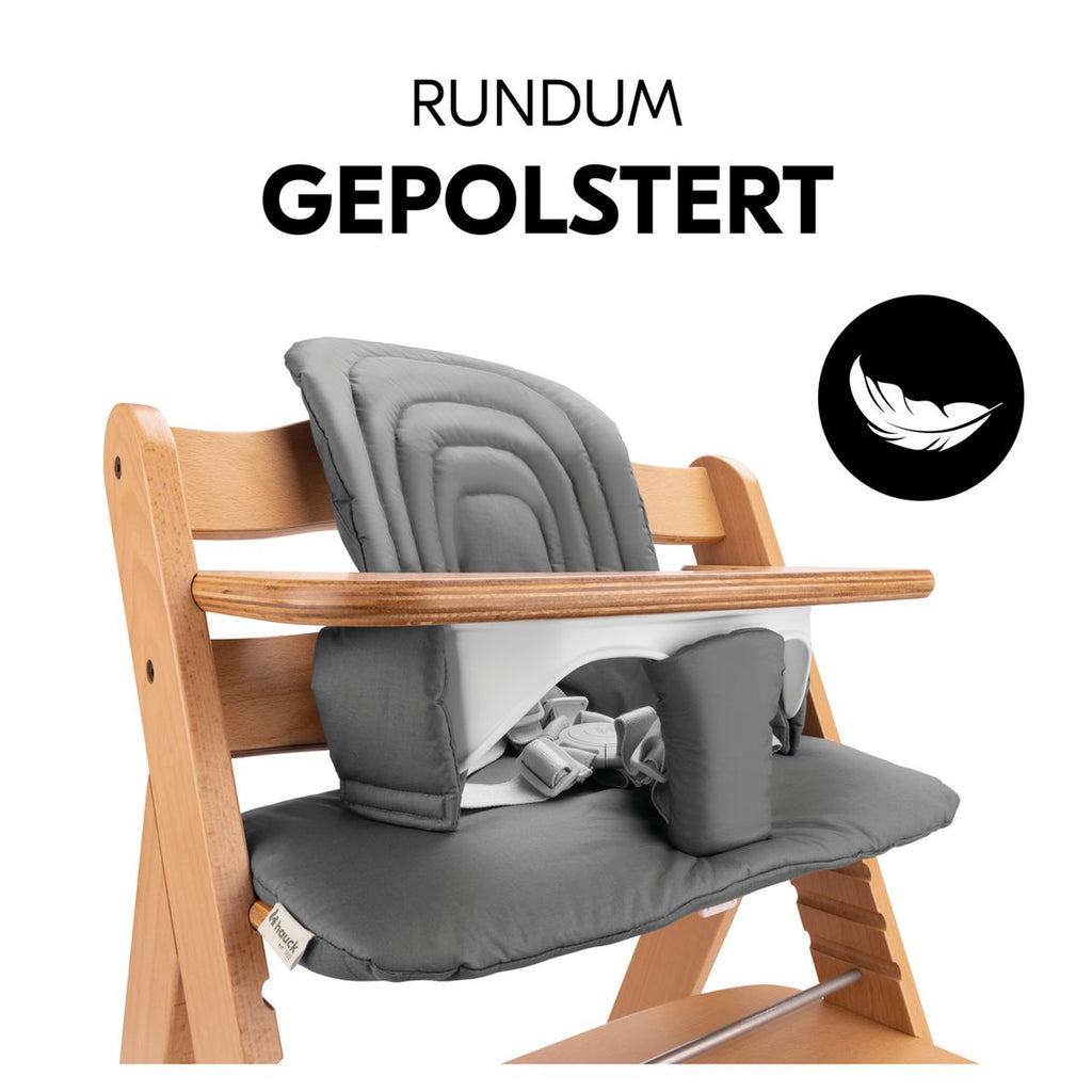 Sittepute til barnestol i bomull, 2-delt, OEKO-TEX med 5-punktssele utsparing