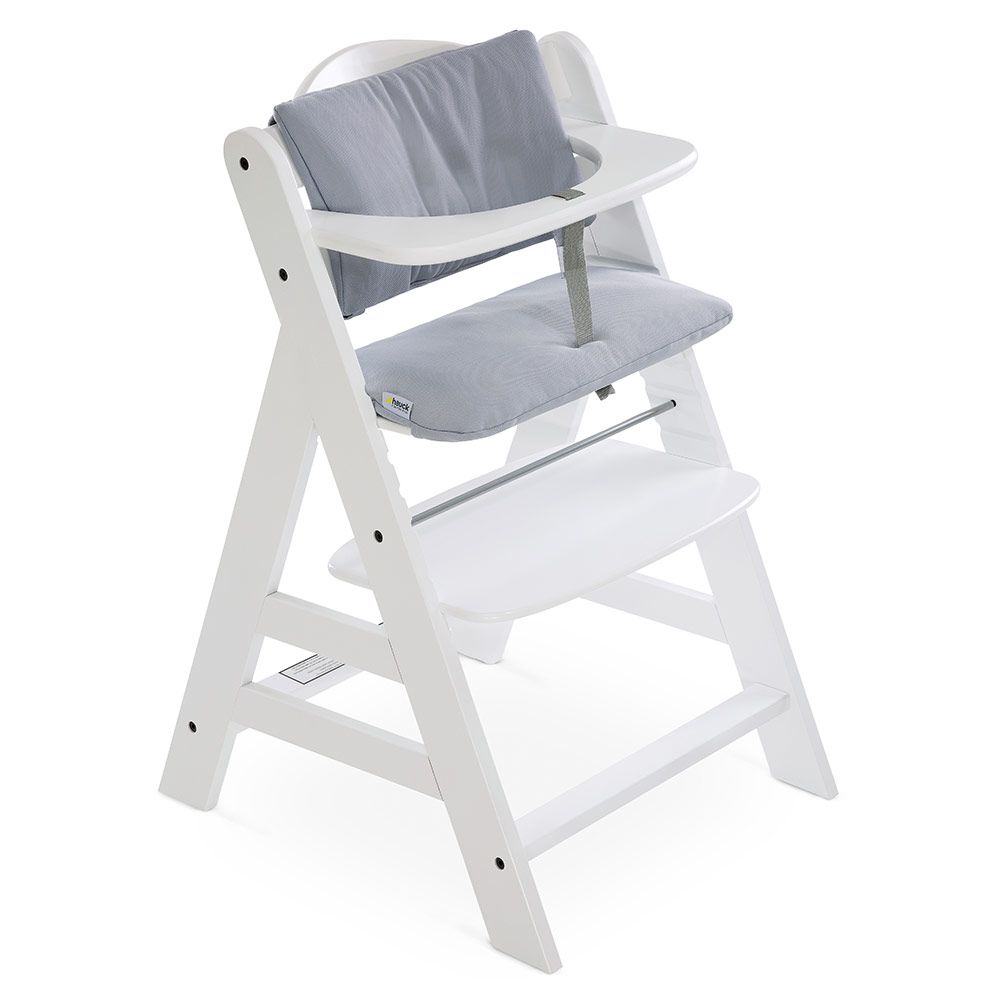 Bakside av sittepute til barnestol Deluxe Alpha stretch grå