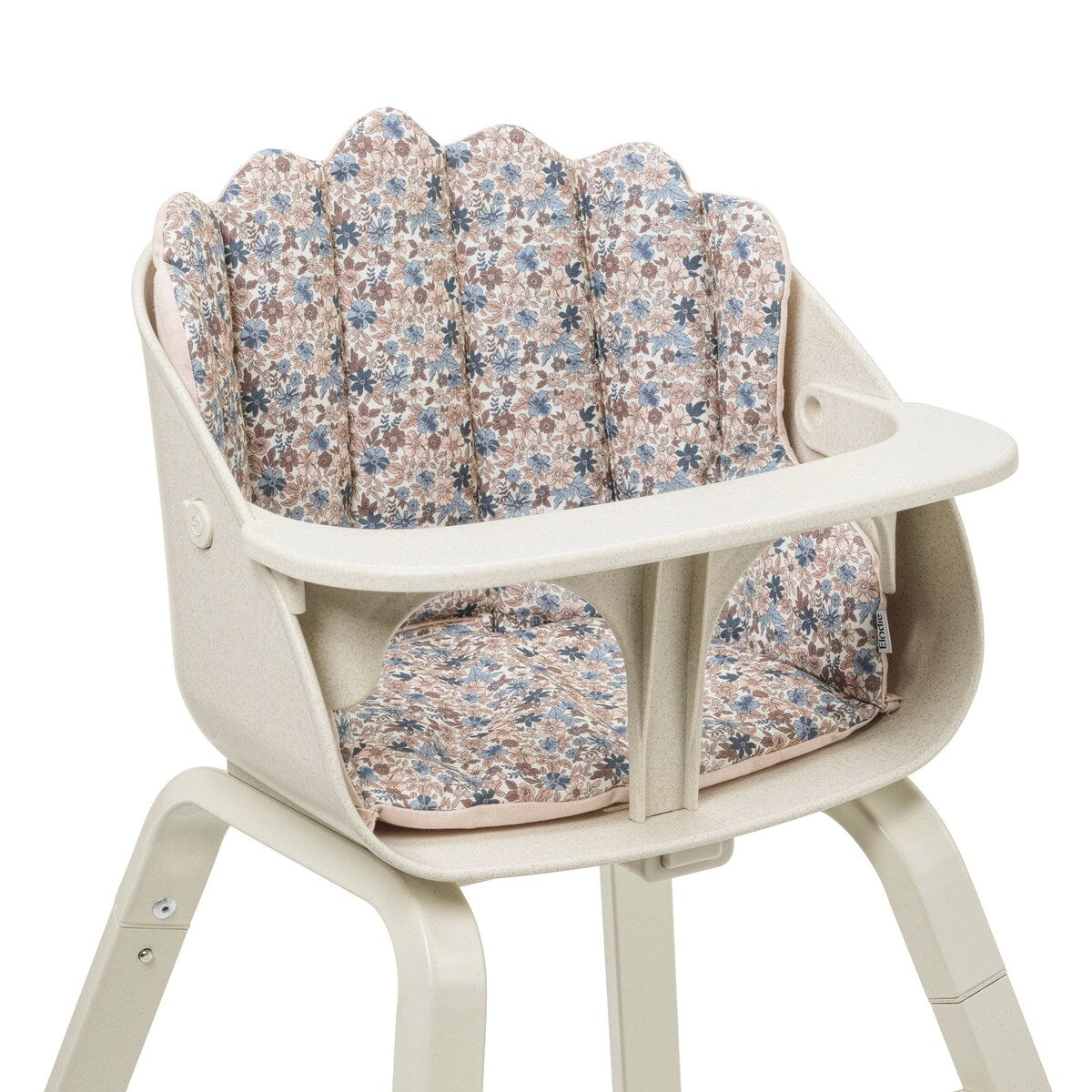 Nærbilde av stoff og mønster på Sittepute Grace Blue Garden