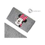 Detalj av Sittepute Minnie Mouse-motiv for barnestol Alpha+ med klettfeste
