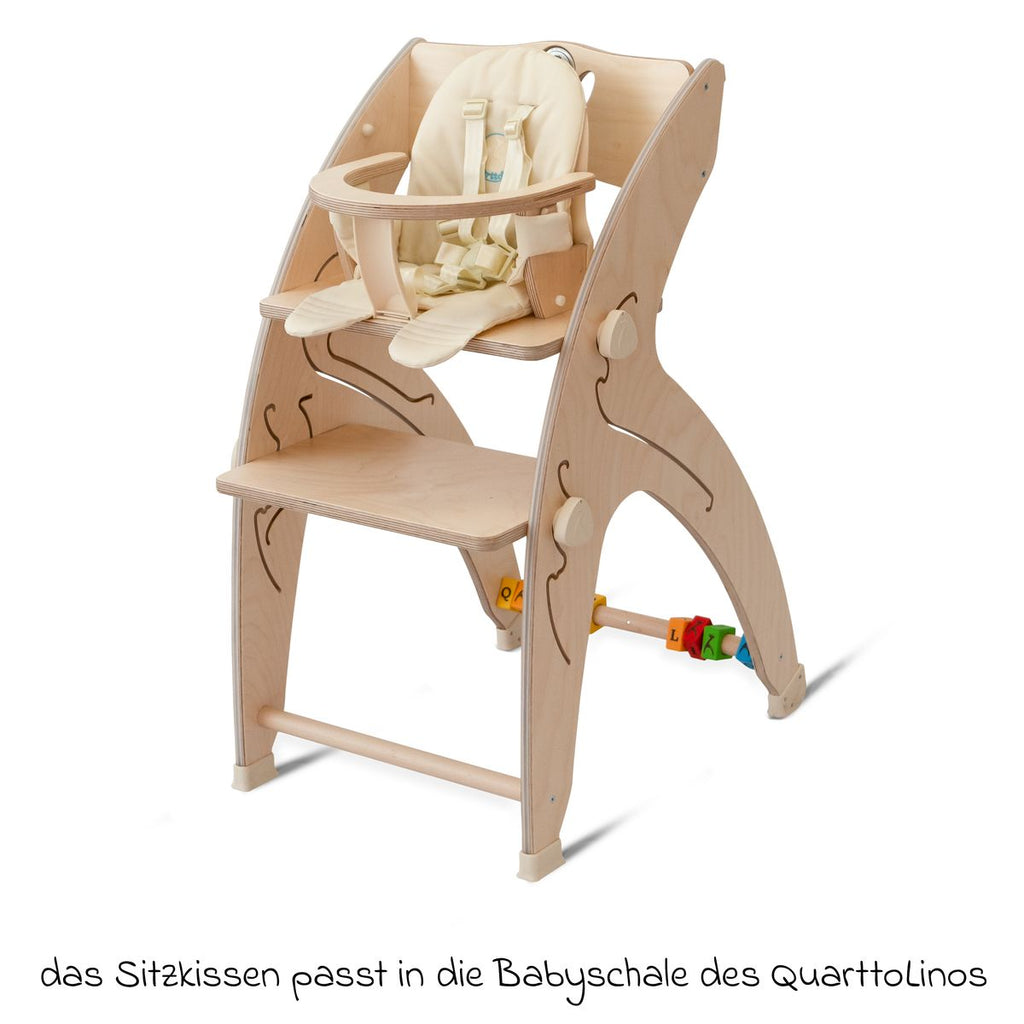 Bakside av sittepute i polyamid til babyinnlegg i barnestol - QuarttoLino