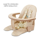 Detalj av materiale på sittepute i polyamid til babyinnlegg i barnestol - QuarttoLino