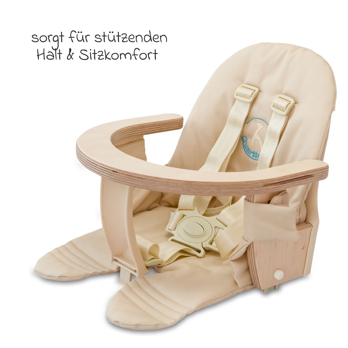 Detalj av materiale på sittepute i polyamid til babyinnlegg i barnestol - QuarttoLino