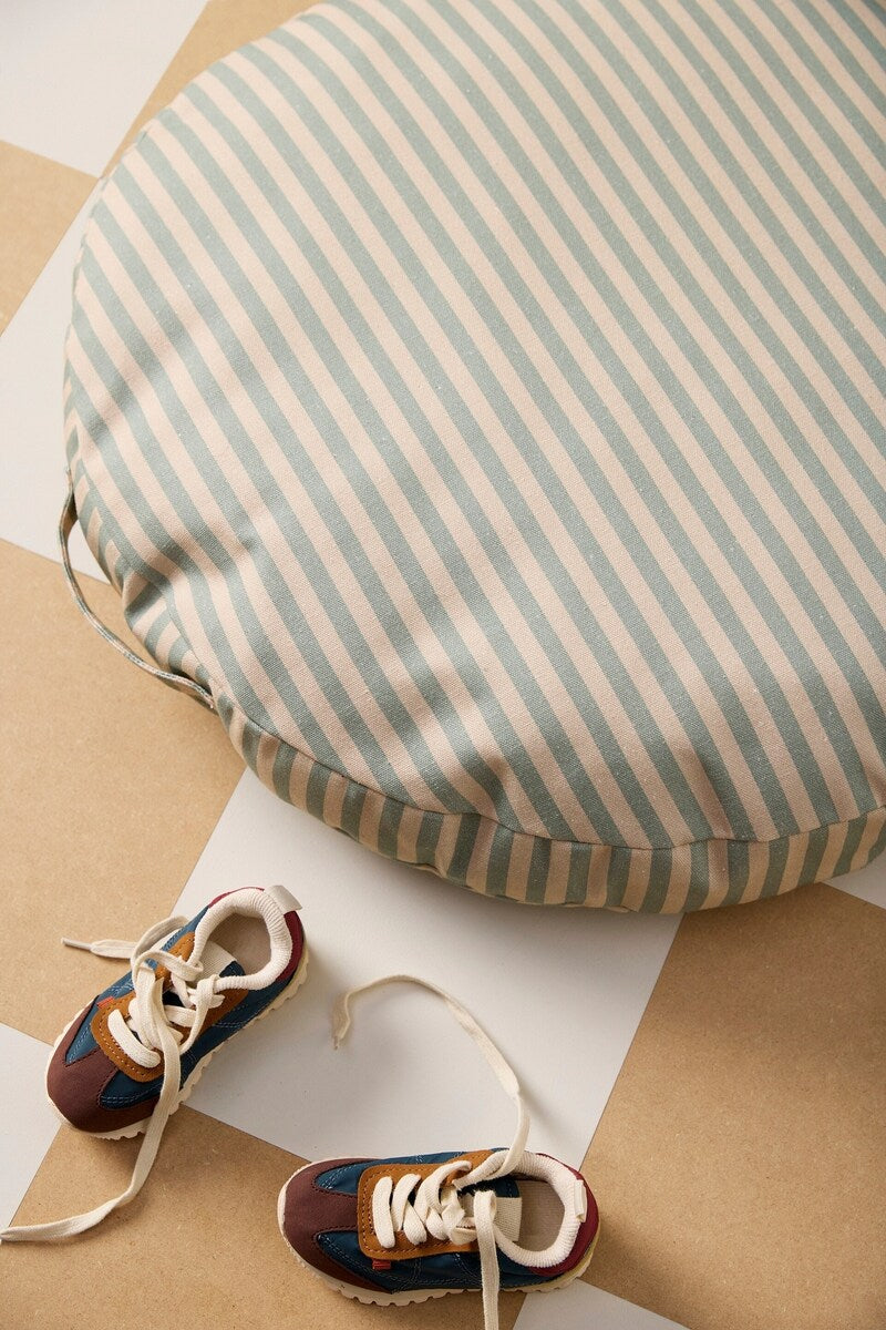 Detalj av Sittepute pouf med striper 60 cm bomull