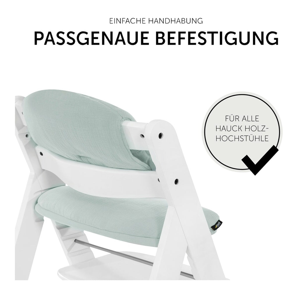 Nærbilde av Sittepute Select musselin for Alpha+ barnestol, 2-delt materiale