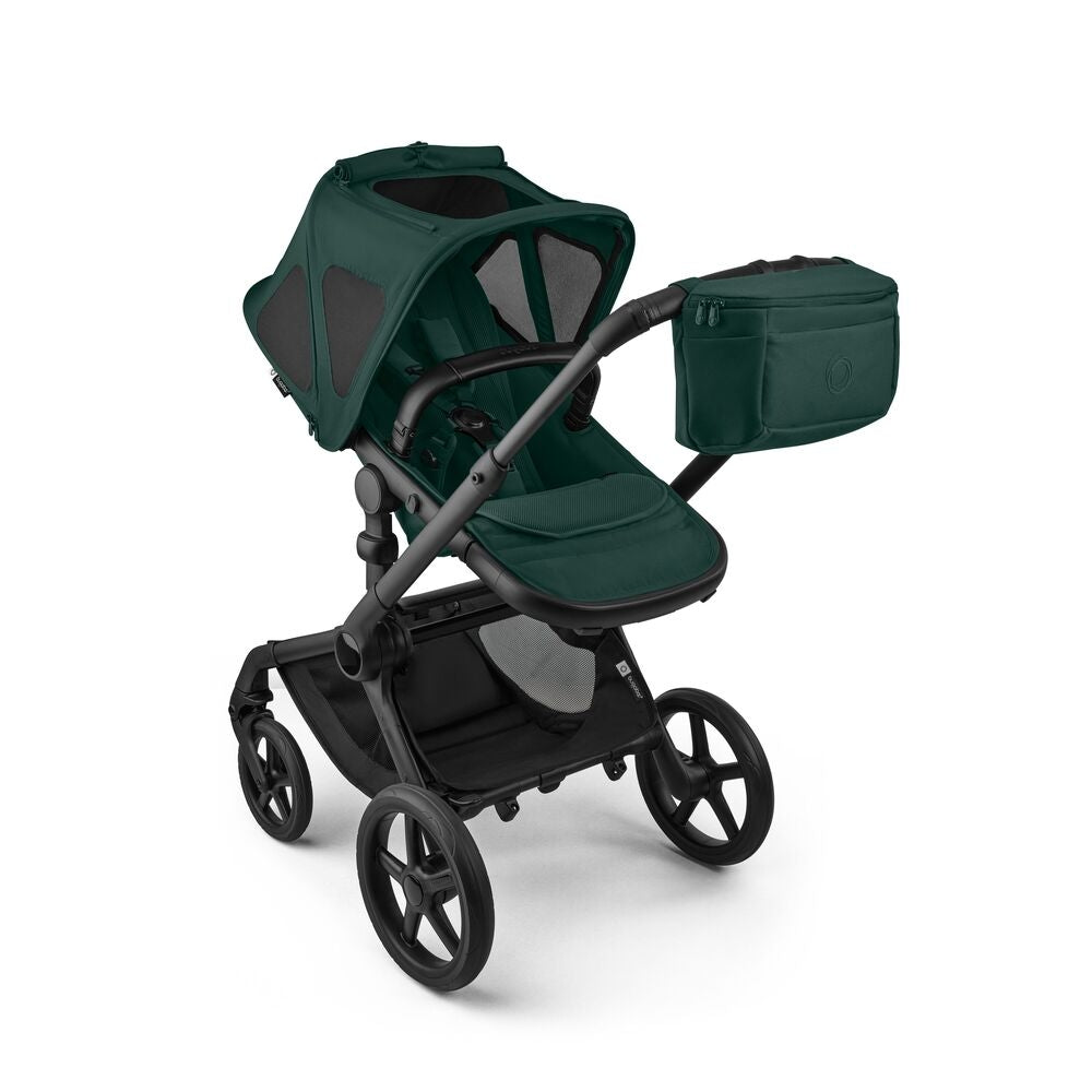 Sittepute vendbar med 3D-mesh og Cooldry Fern Green montert på barnevogn