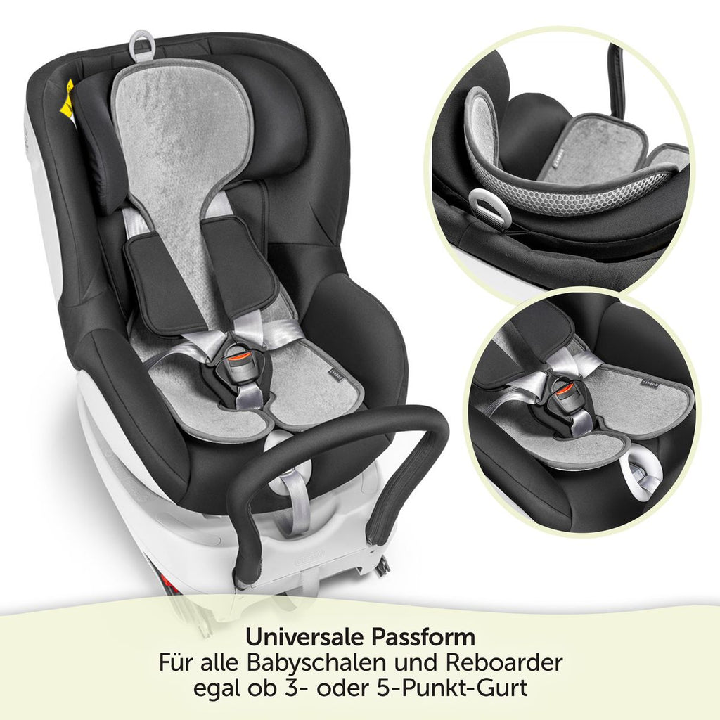 Sitteunderlag for babystol Cool & Dry i frotté bakside