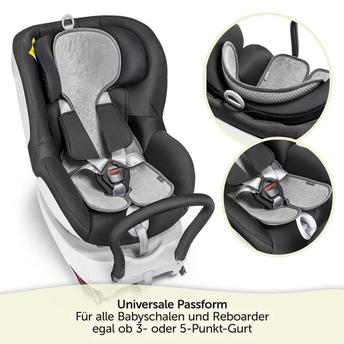 Sitteunderlag for babystol Cool & Dry i frotté bakside