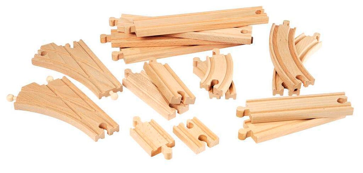 Skinnepakke medium 16 deler til togbane bakside