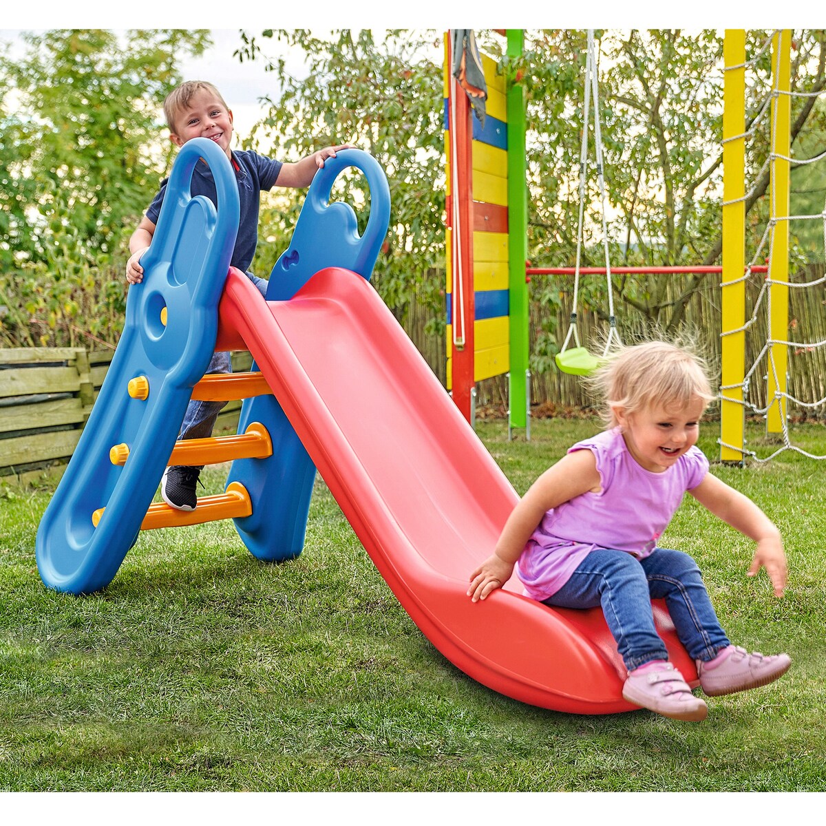 Sklie Fun-Slide 152 cm fra 3 år, maks 50 kg foldet sammen