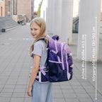 Skolesekk Active Pro med laptoplomme og organiser montert på rygg
