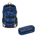Skolesekk-sett Active Pro+ JUMP med pennal forfra