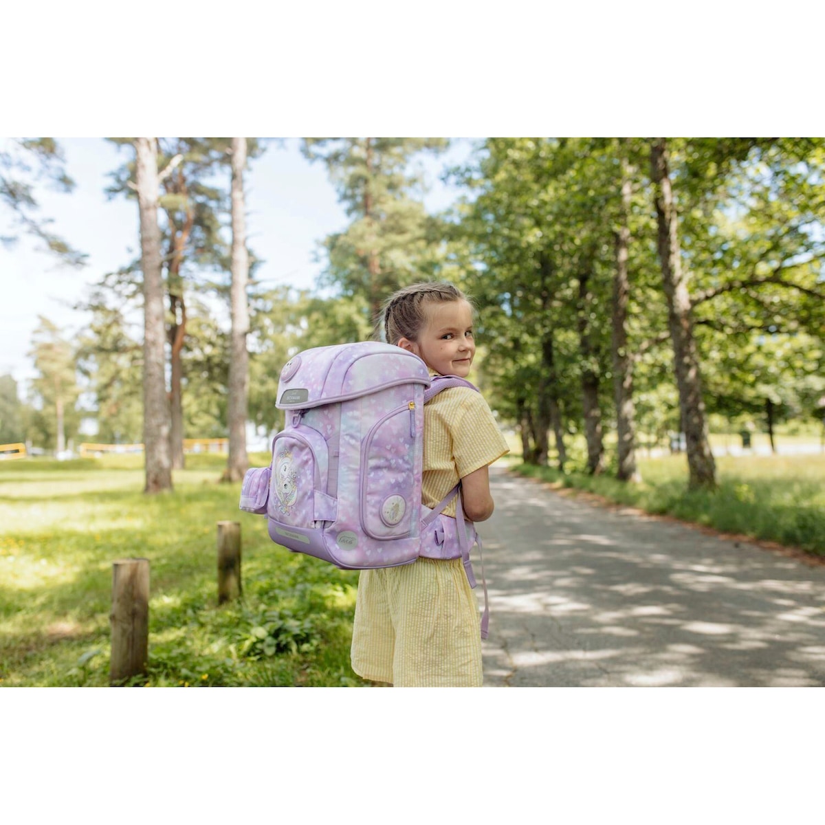 Skolesekk-sett Plus Air 6 deler ergonomisk bakside